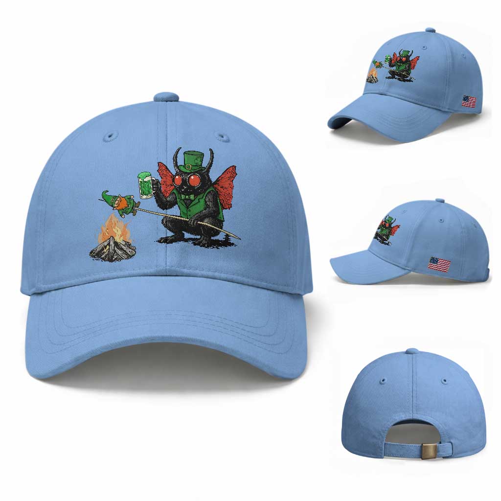 Funny Cryptid Mothman Baseball Cap St Patricks Day Gift