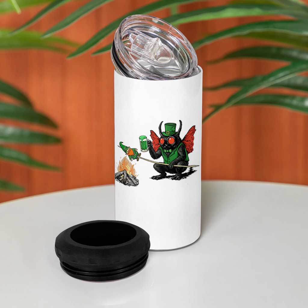Funny Cryptid Mothman 4 in 1 Can Cooler Tumbler St Patricks Day Gift