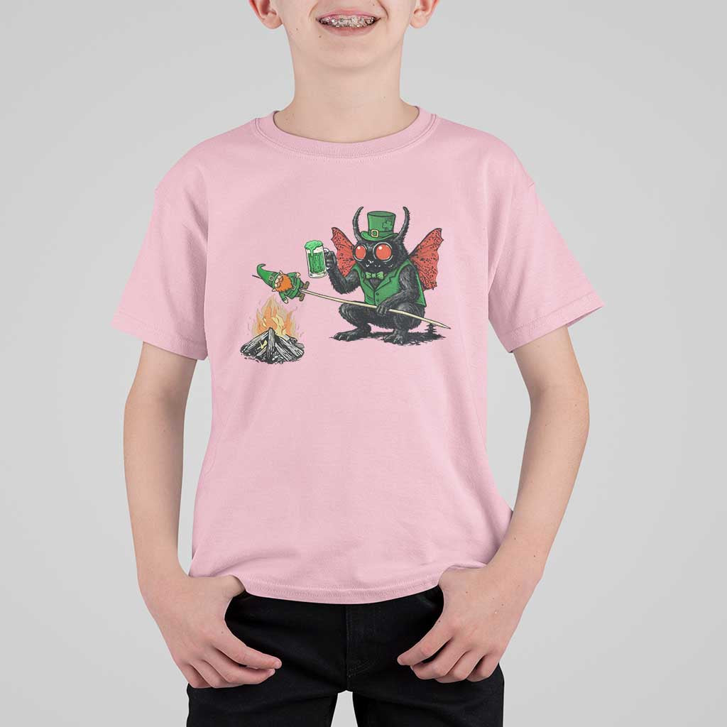 Funny Cryptid Mothman T Shirt For Kid St Patricks Day Gift