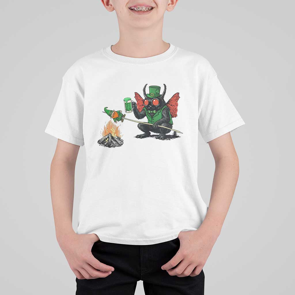 Funny Cryptid Mothman T Shirt For Kid St Patricks Day Gift