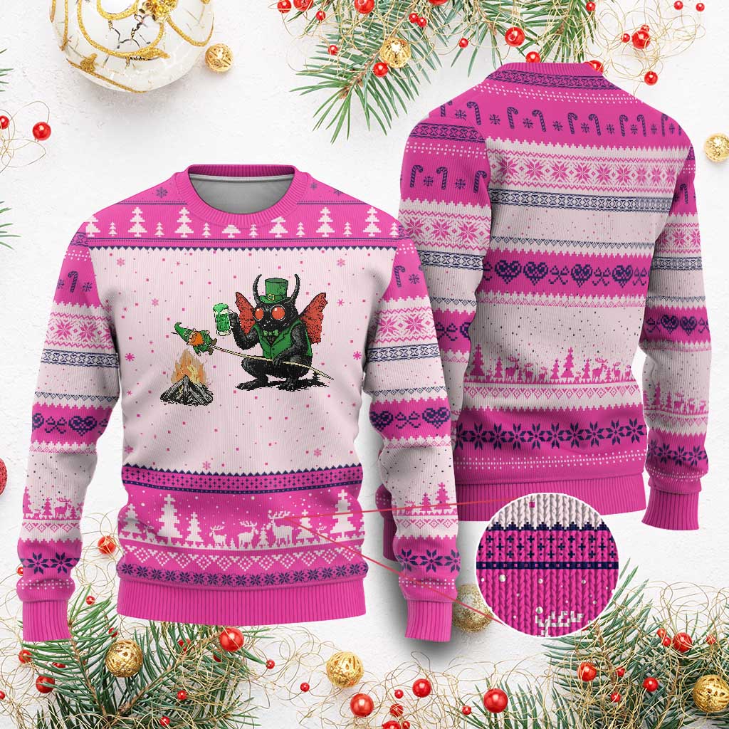 Funny Cryptid Mothman Ugly Christmas Sweater St Patricks Day Gift