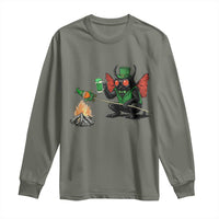 Funny Cryptid Mothman Long Sleeve Shirt St Patricks Day Gift