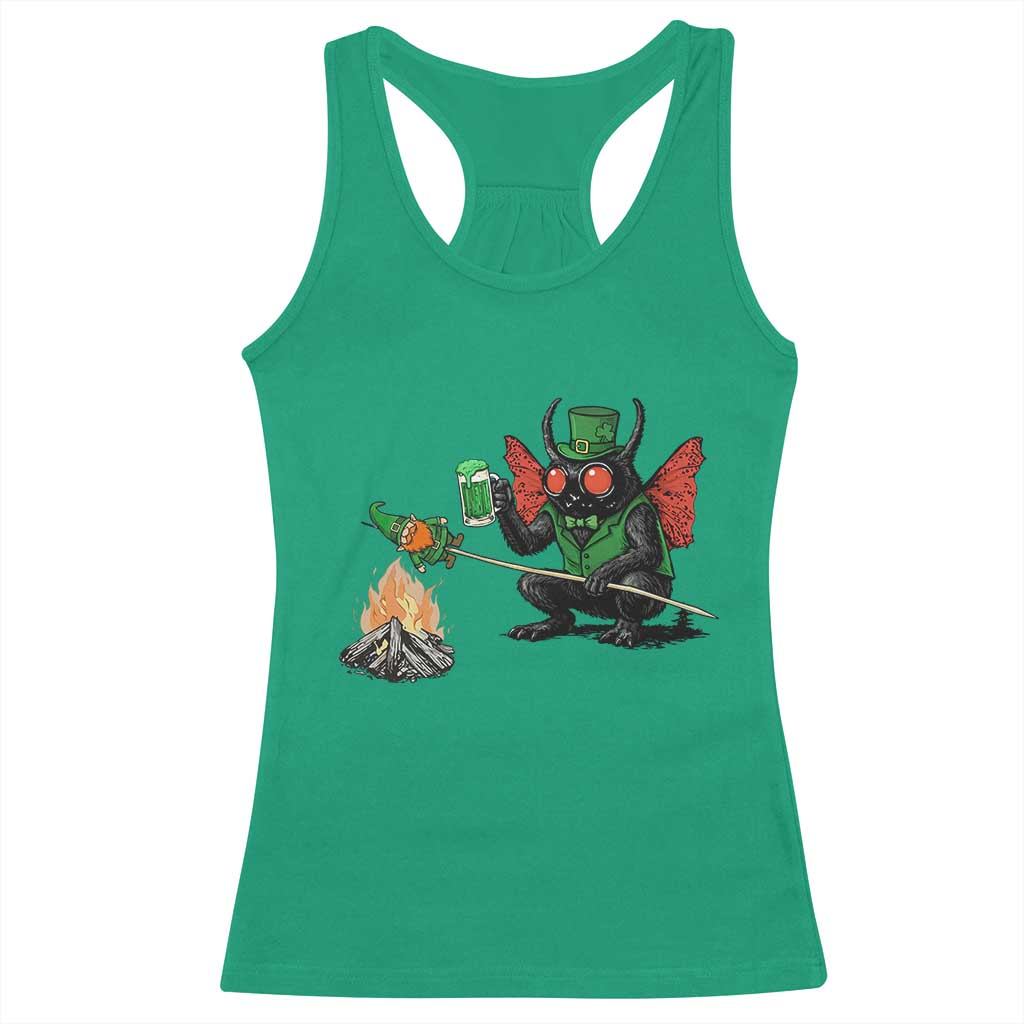 Funny Cryptid Mothman Racerback Tank Top St Patricks Day Gift