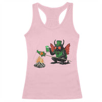 Funny Cryptid Mothman Racerback Tank Top St Patricks Day Gift
