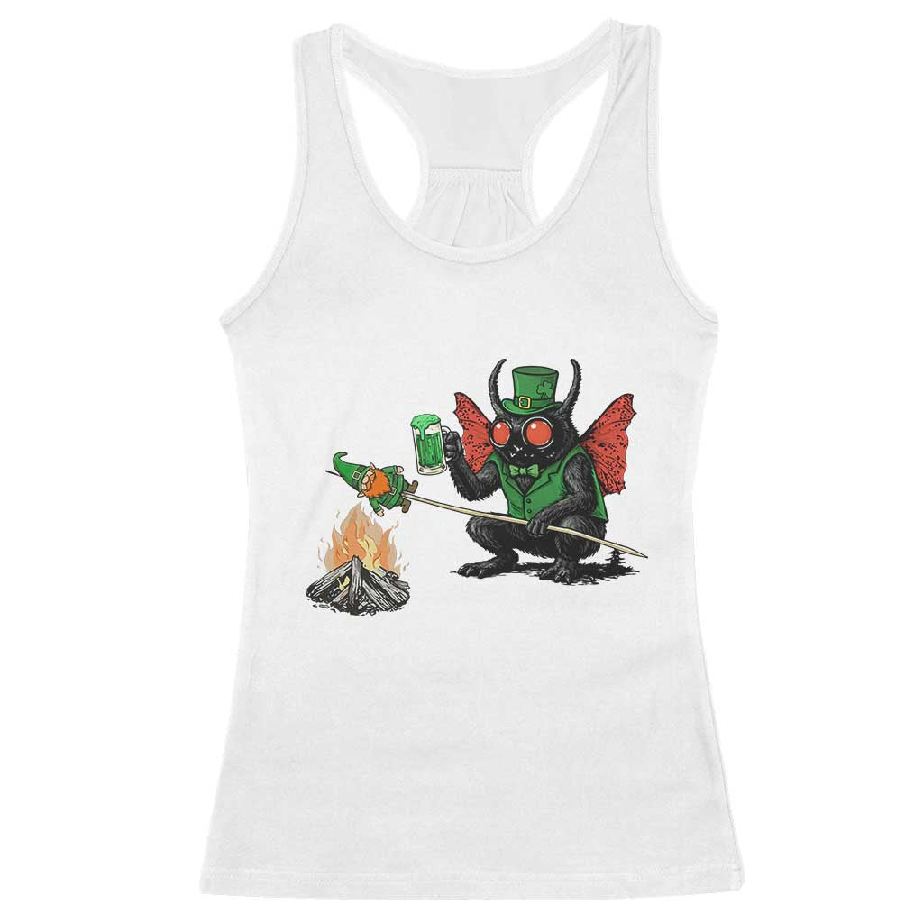 Funny Cryptid Mothman Racerback Tank Top St Patricks Day Gift