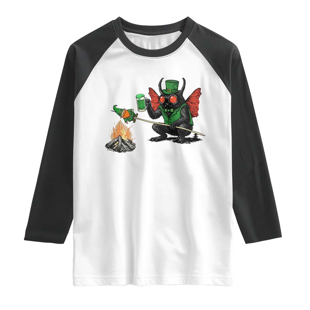 Funny Cryptid Mothman Raglan Shirt St Patricks Day Gift