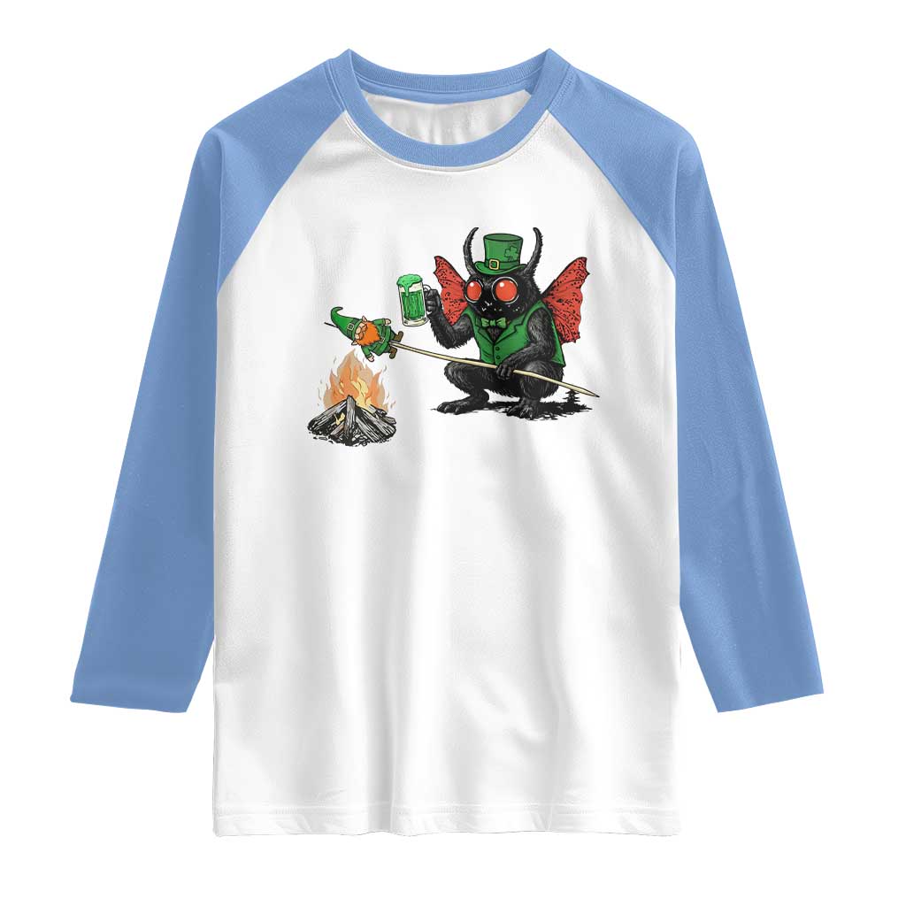Funny Cryptid Mothman Raglan Shirt St Patricks Day Gift