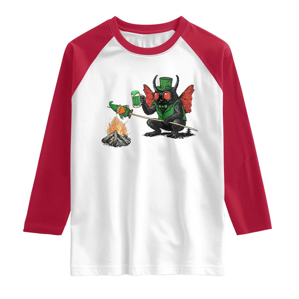Funny Cryptid Mothman Raglan Shirt St Patricks Day Gift