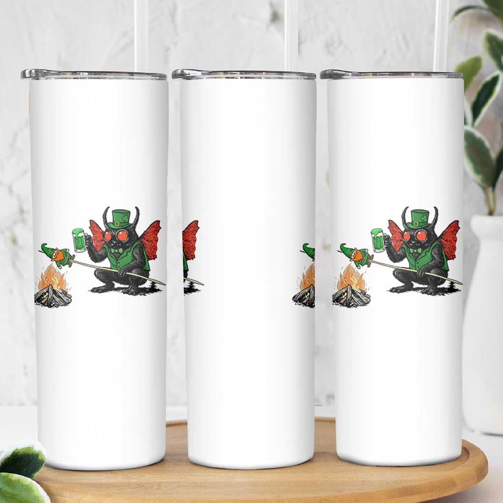 Funny Cryptid Mothman Skinny Tumbler St Patricks Day Gift