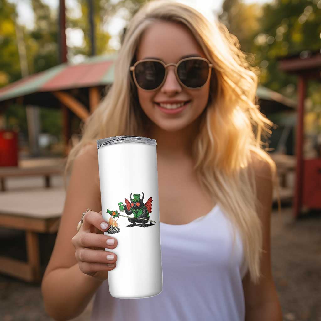 Funny Cryptid Mothman Skinny Tumbler St Patricks Day Gift