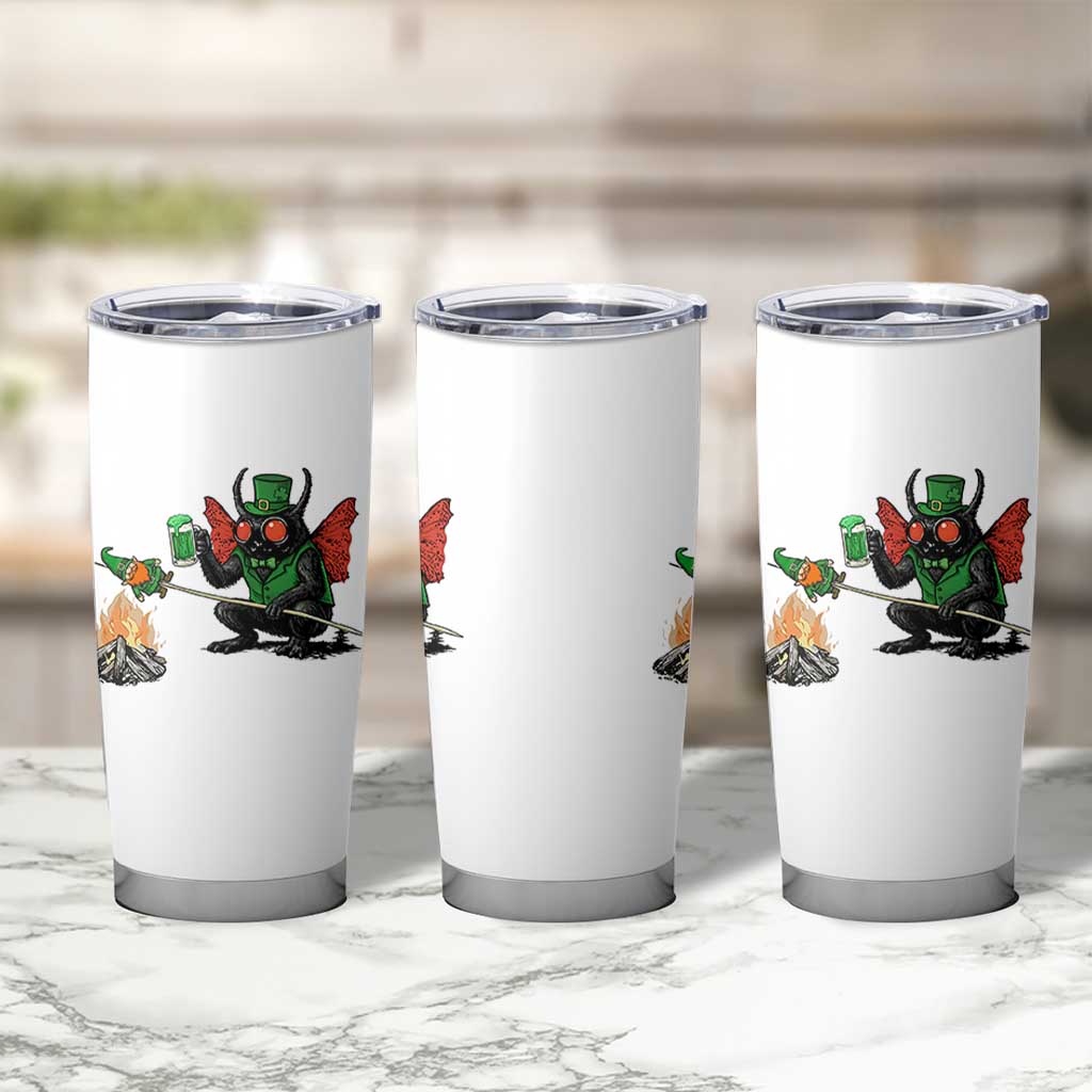 Funny Cryptid Mothman Tumbler Cup St Patricks Day Gift