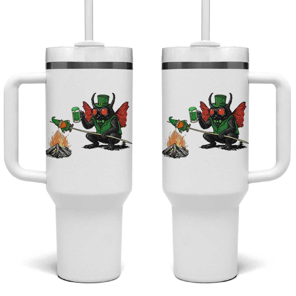 Funny Cryptid Mothman Tumbler With Handle St Patricks Day Gift