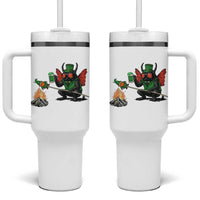 Funny Cryptid Mothman Tumbler With Handle St Patricks Day Gift