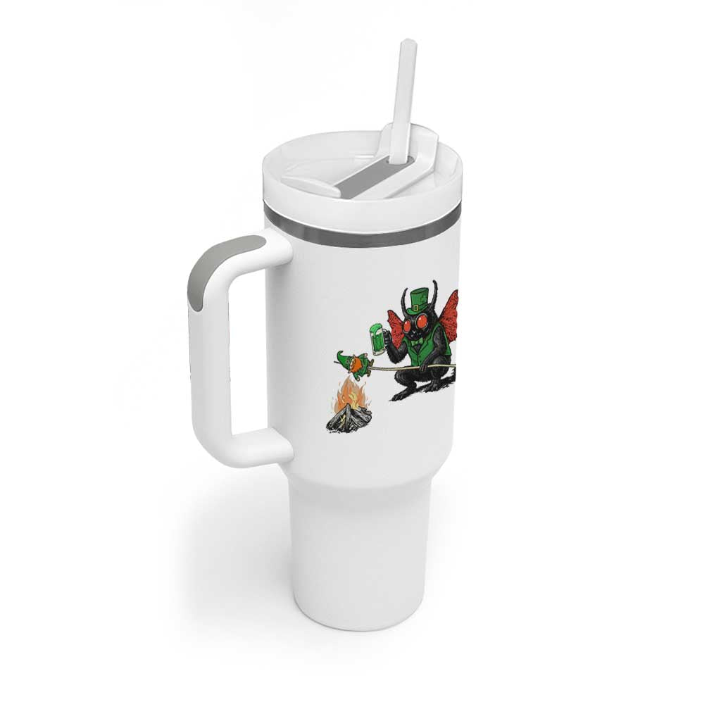 Funny Cryptid Mothman Tumbler With Handle St Patricks Day Gift