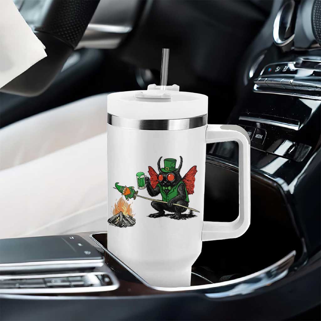 Funny Cryptid Mothman Tumbler With Handle St Patricks Day Gift