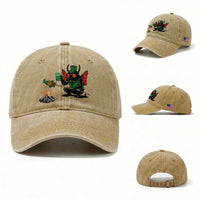 Funny Cryptid Mothman Washed Cotton Baseball Cap St Patricks Day Gift