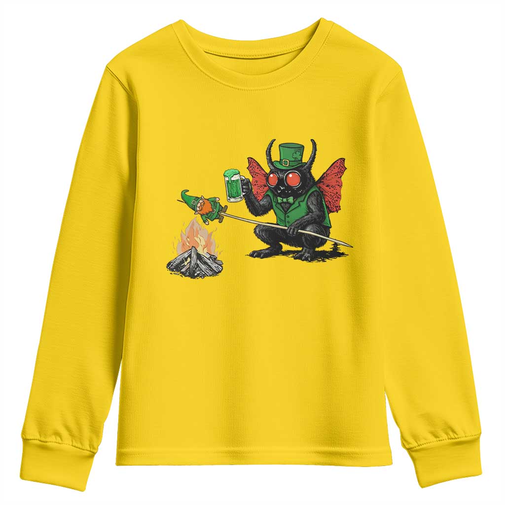 Funny Cryptid Mothman Youth Sweatshirt St Patricks Day Gift
