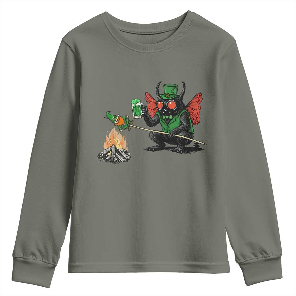 Funny Cryptid Mothman Youth Sweatshirt St Patricks Day Gift