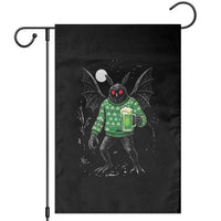 Funny Mothman St Patricks Day Garden Flag Gift For Cryptid Lovers