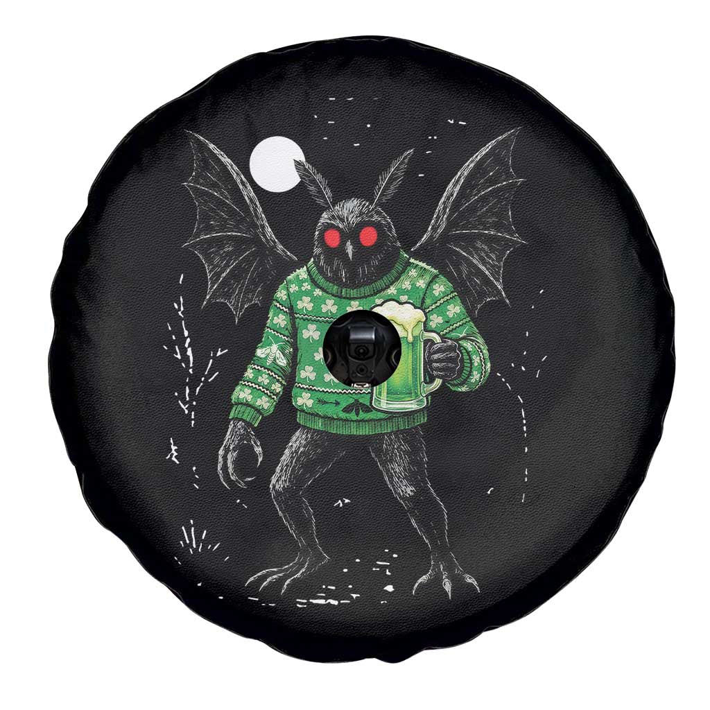 Funny Mothman St Patricks Day Spare Tire Cover Gift For Cryptid Lovers