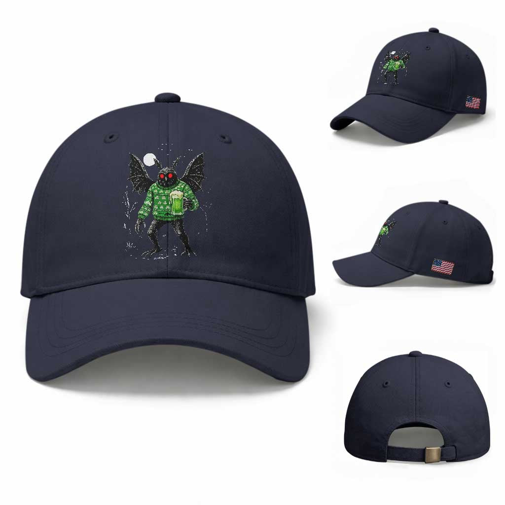 Funny Mothman St Patricks Day Baseball Cap Gift For Cryptid Lovers