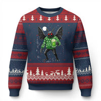 Funny Mothman St Patricks Day Ugly Christmas Sweater Gift For Cryptid Lovers