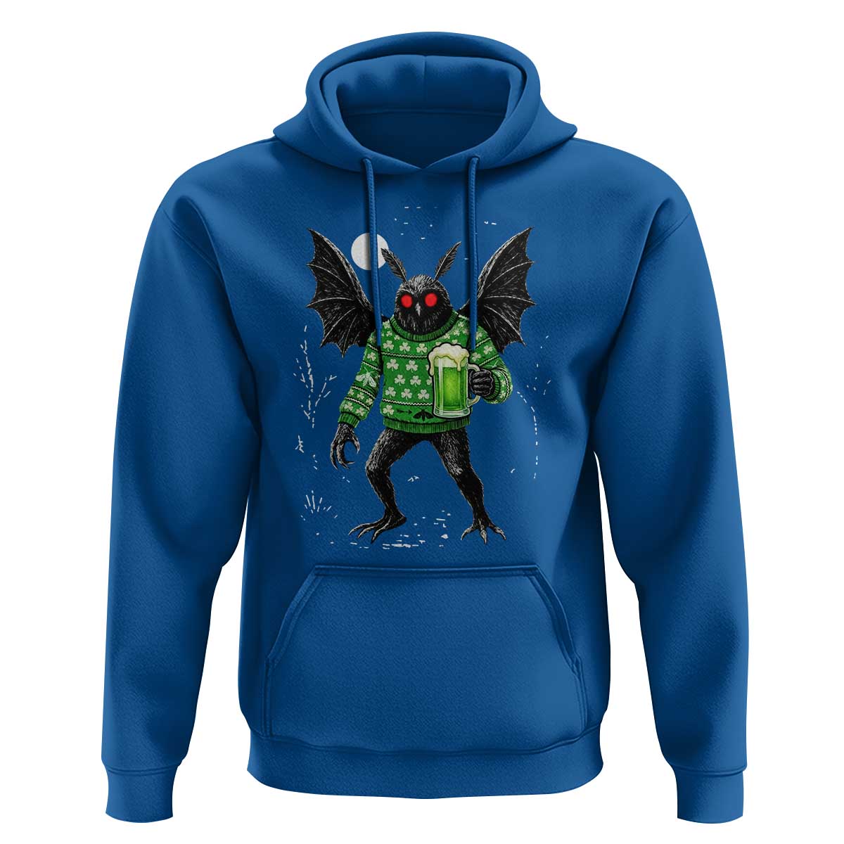 Funny Mothman St Patricks Day Hoodie Gift For Cryptid Lovers