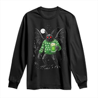 Funny Mothman St Patricks Day Long Sleeve Shirt Gift For Cryptid Lovers