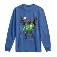 Funny Mothman St Patricks Day Long Sleeve Shirt Gift For Cryptid Lovers
