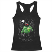 Funny Mothman St Patricks Day Racerback Tank Top Gift For Cryptid Lovers