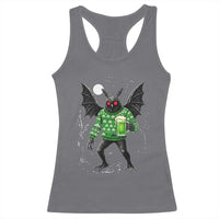 Funny Mothman St Patricks Day Racerback Tank Top Gift For Cryptid Lovers