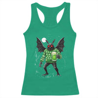 Funny Mothman St Patricks Day Racerback Tank Top Gift For Cryptid Lovers
