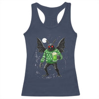 Funny Mothman St Patricks Day Racerback Tank Top Gift For Cryptid Lovers
