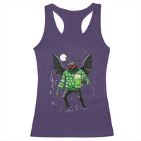 Funny Mothman St Patricks Day Racerback Tank Top Gift For Cryptid Lovers