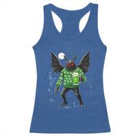 Funny Mothman St Patricks Day Racerback Tank Top Gift For Cryptid Lovers