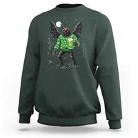 Funny Mothman St Patricks Day Sweatshirt Gift For Cryptid Lovers