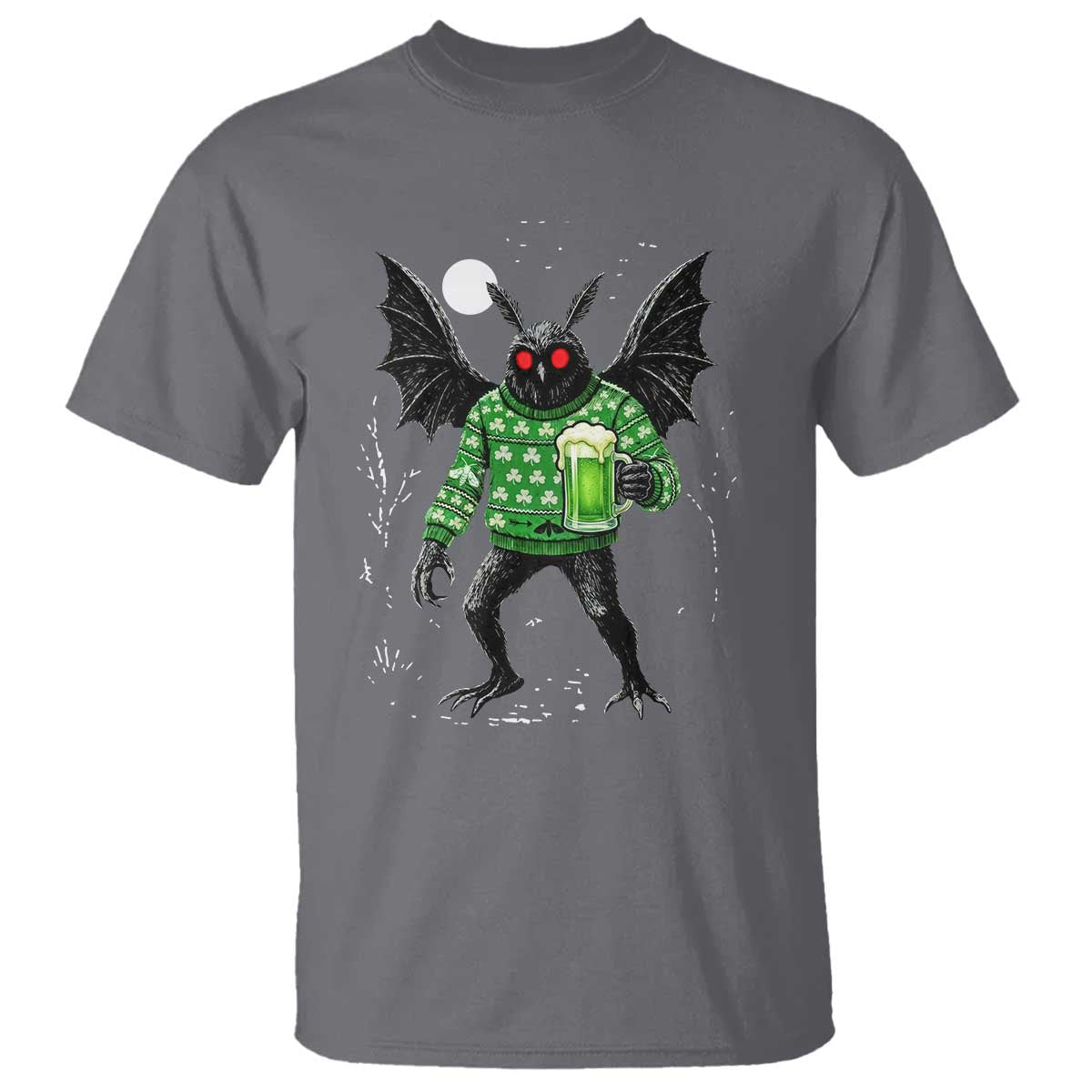 Funny Mothman St Patricks Day T Shirt Gift For Cryptid Lovers
