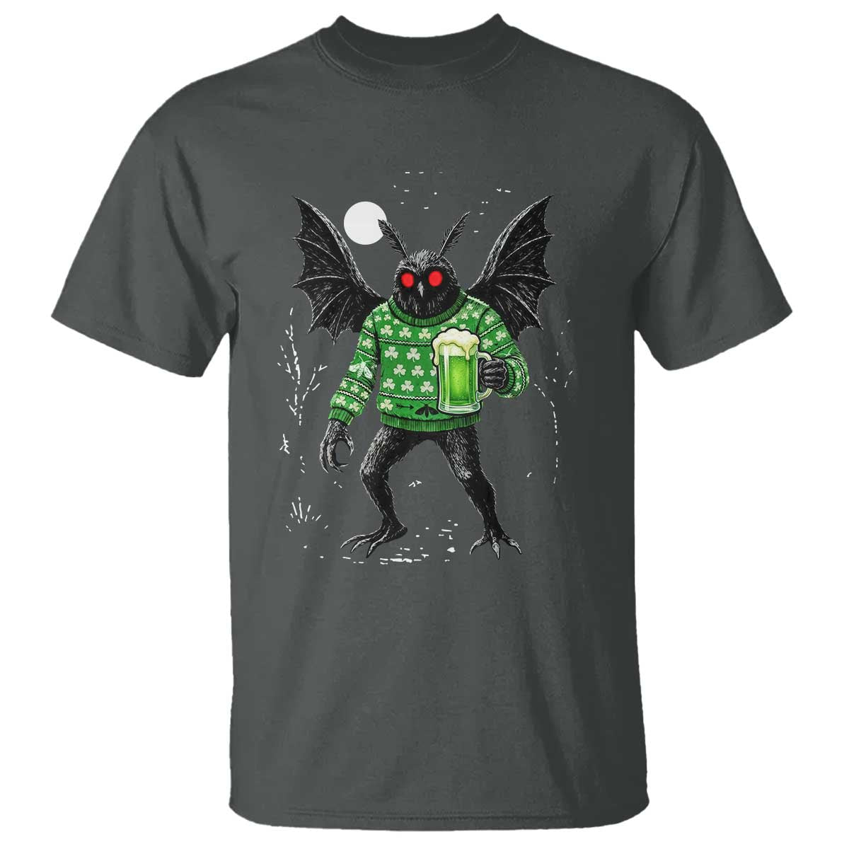 Funny Mothman St Patricks Day T Shirt Gift For Cryptid Lovers