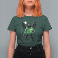 Funny Mothman St Patricks Day T Shirt For Women Gift For Cryptid Lovers