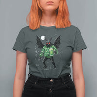 Funny Mothman St Patricks Day T Shirt For Women Gift For Cryptid Lovers
