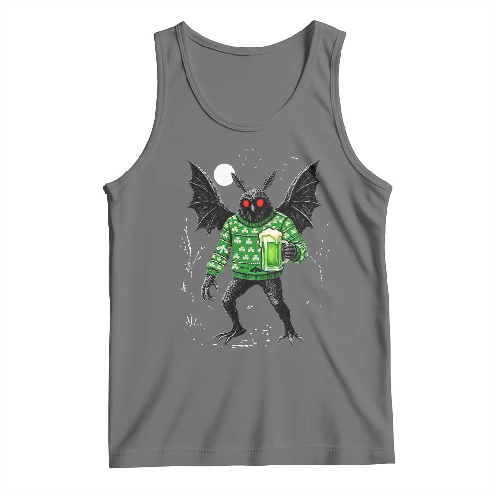 Funny Mothman St Patricks Day Tank Top Gift For Cryptid Lovers