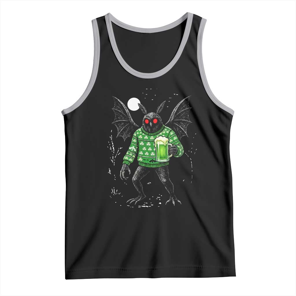 Funny Mothman St Patricks Day Tank Top Gift For Cryptid Lovers
