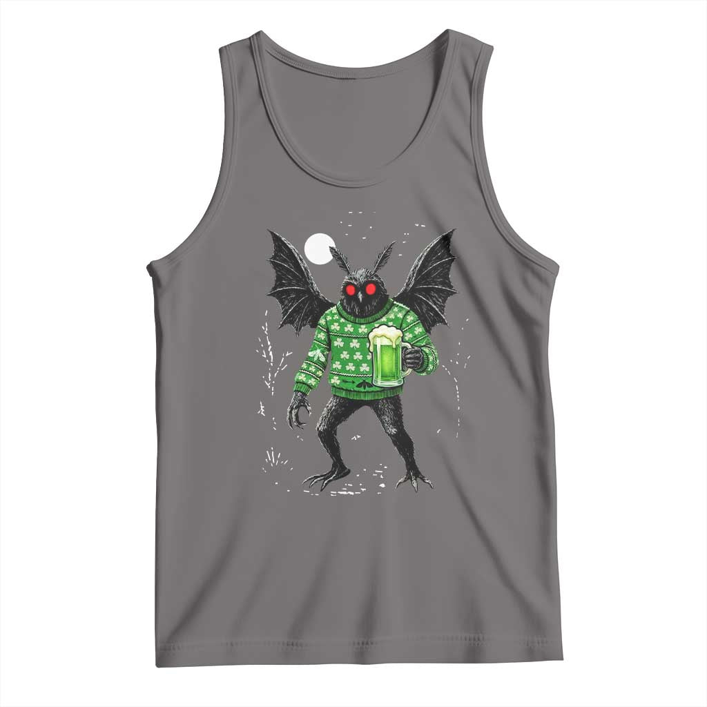 Funny Mothman St Patricks Day Tank Top Gift For Cryptid Lovers