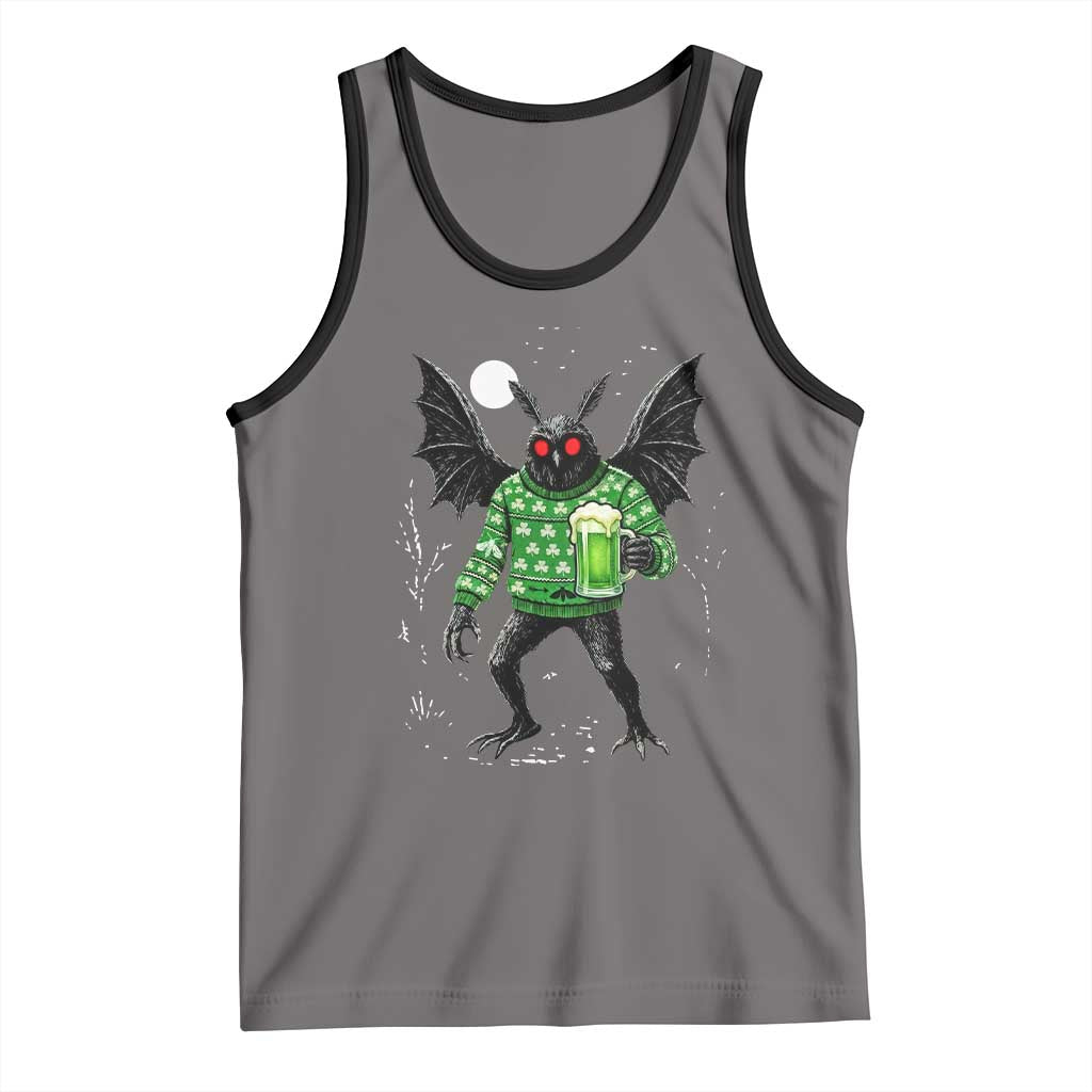 Funny Mothman St Patricks Day Tank Top Gift For Cryptid Lovers