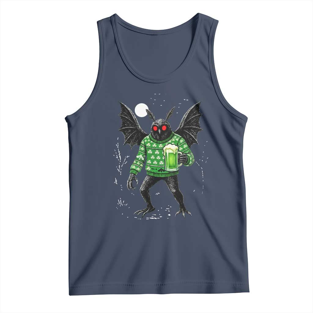 Funny Mothman St Patricks Day Tank Top Gift For Cryptid Lovers