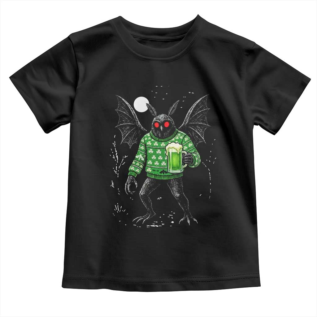 Funny Mothman St Patricks Day Toddler T Shirt Gift For Cryptid Lovers