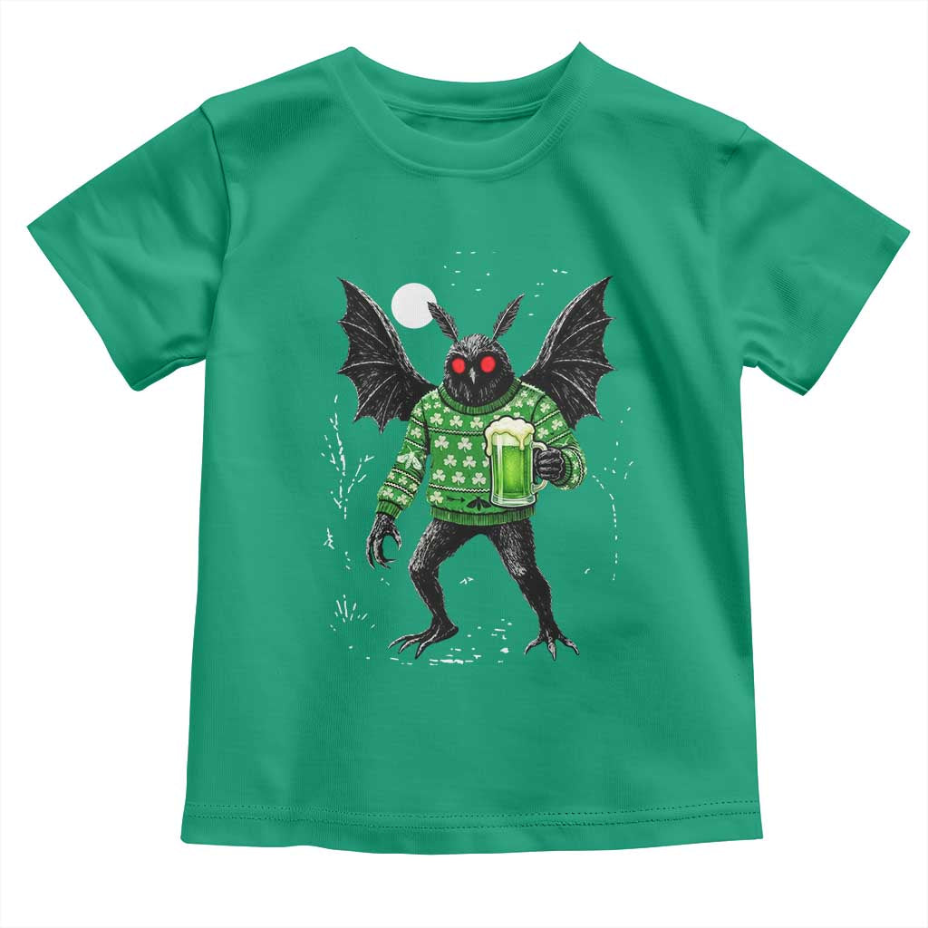 Funny Mothman St Patricks Day Toddler T Shirt Gift For Cryptid Lovers