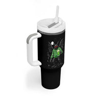 Funny Mothman St Patricks Day Tumbler With Handle Gift For Cryptid Lovers