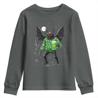 Funny Mothman St Patricks Day Youth Sweatshirt Gift For Cryptid Lovers