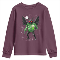 Funny Mothman St Patricks Day Youth Sweatshirt Gift For Cryptid Lovers